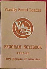 Varsity Scout Leader Program Notebook, 1985-86